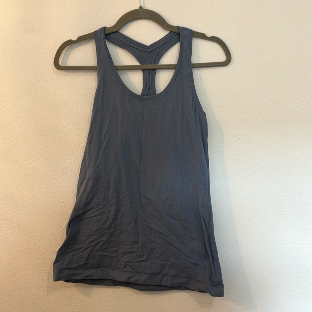 Gray blue lululemon tank